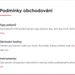 etrader podmínky obchodování