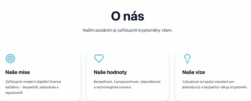 O webu crypto4me
Screenshot z webu 