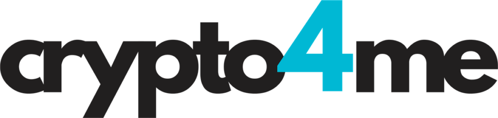 image | Rozdílové smlouvy Crypto4me brand logo with a cyan numeral 4 embedded in the text